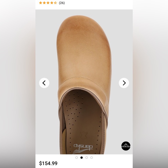 Dansko Light Brown Leather Slip-On Shoes - Picture 2 of 14